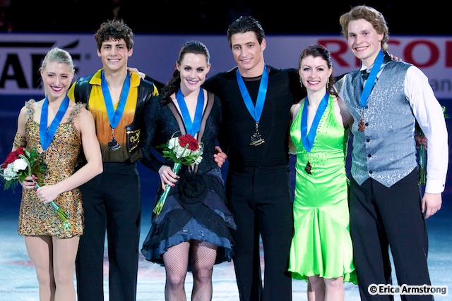 Tessa Virtue, 23, London & Scott Moir, 25, Ilderton, won gold and Piper Gilles, 20, Toronto & Paul Poirier, 21, Toronto, won silver.